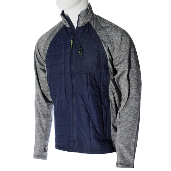Dutch Harbor Gear Men's Lightweight Full-Zip Golf Jacket, Medium Navy/Gray -