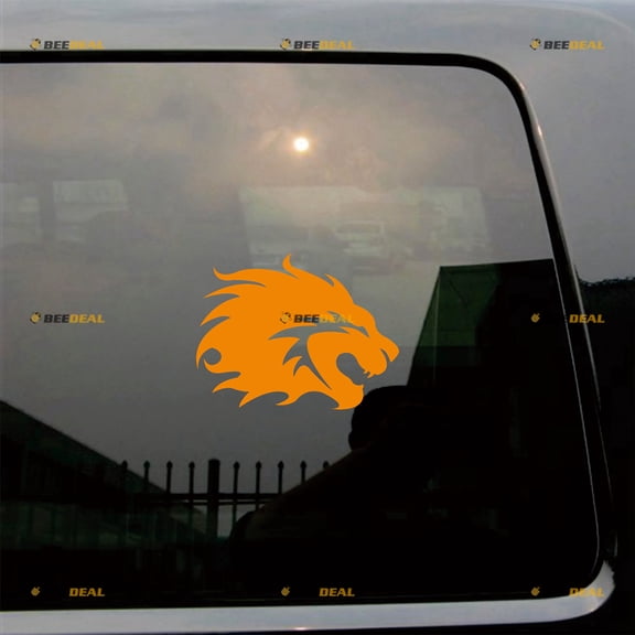 Dutch Lion Head Sticker Decal Vinyl Netherlands Holland - 2 Pack Orange 4" - For Car Boat Laptop Cup No Background Die-cut
