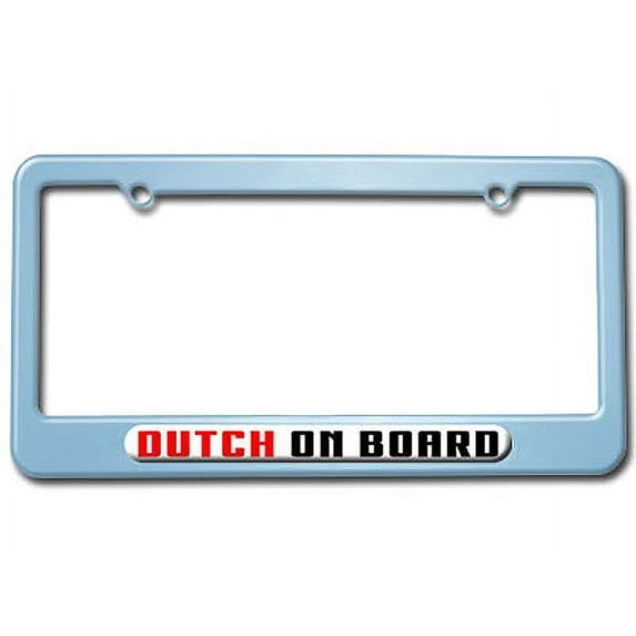Dutch On Board - Netherlands License Plate Frame