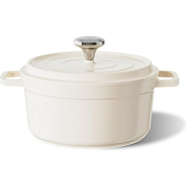 Dutch Oven Pot With Lid, 5 Qt Nonstick Enameled Dutch Oven for Bread Baking, Dual Handles Ceramic Saucepan, Kitchen Cookware for Braising Stews Roasting Baking, Safe across All Cooktops