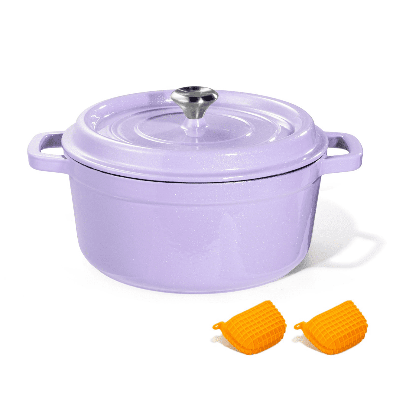 Dutch Oven Pot with Lid, Enameled Cast Iron Coated Dutch Oven 6QT Deep