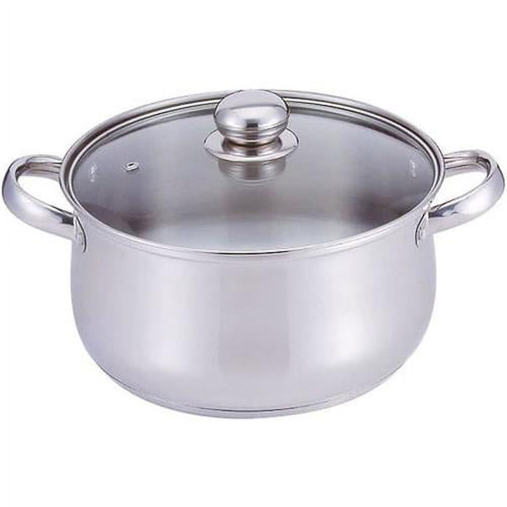 Dutch Oven With Glass Cover, 4Quart, 4 Qt, Stainless Steel