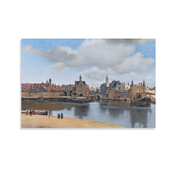 Dutch Painters Johannes Vermeer View of Delft Poster Canvas Poster Wall Art Picture Prints Hanging Photo Gift Decor Home Posters Artworks 24x36inch(60x90cm)