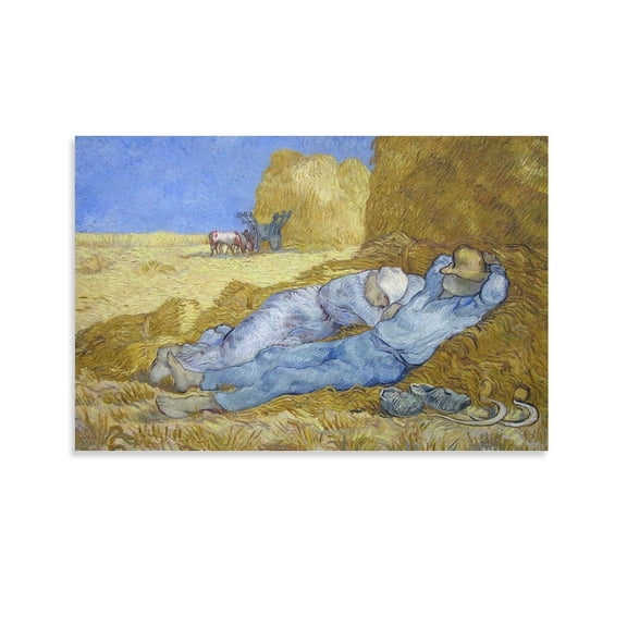 Dutch Post-Impressionist Painter Vincent Van Gogh Midday Rest Poster Print Photo Art Painting Canvas Poster Home Decorative Bedroom Modern Decor Posters Gifts 12x18inch(30x45cm)