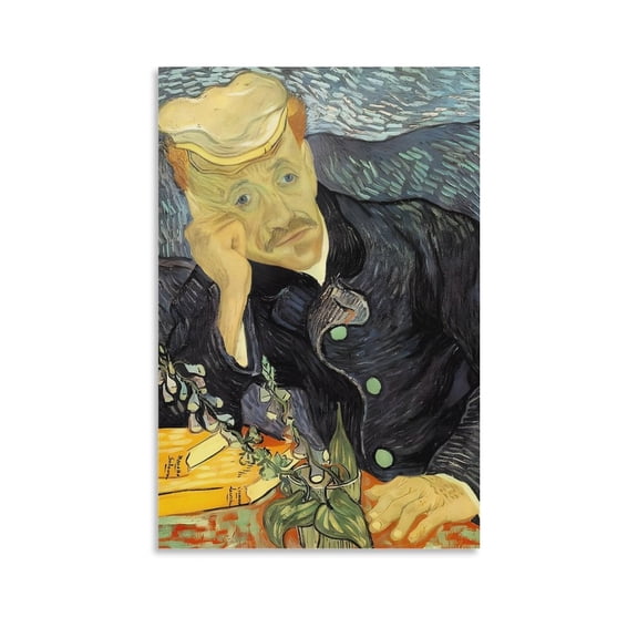 Dutch Post-impressionist Painter Vincent Van Gogh Portrait of Dr Gachet Poster Poster Decorative Painting Canvas Wall Art Living Room Posters Bedroom Painting 12x18inch(30x45cm)