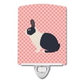 thumbnail image 1 of Dutch Rabbit Pink Check Ceramic Night Light, 1 of 1