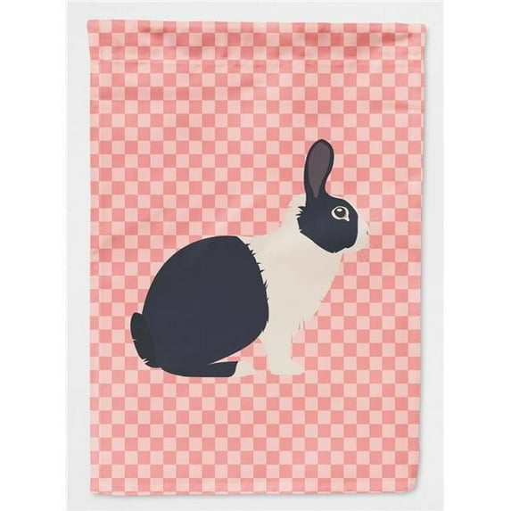Dutch Rabbit Pink Check Garden Flag