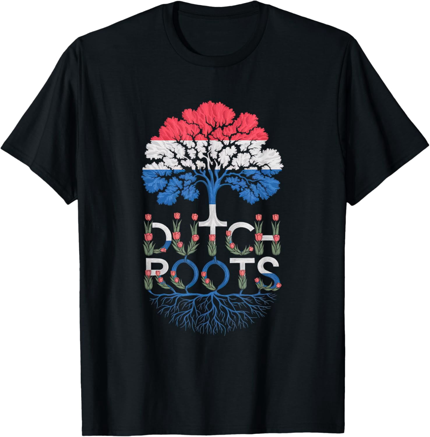 Dutch Roots - Netherlands Flag Colors Family Tree Souvenir T-Shirt men ...