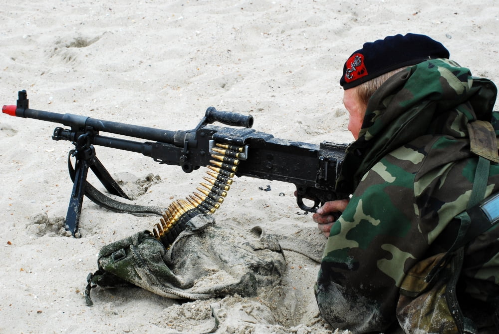 Dutch Royal Marines taking part in Operation Storm Tide Canvas Art - Luc De JaegerStocktrek Images (34 x 23)