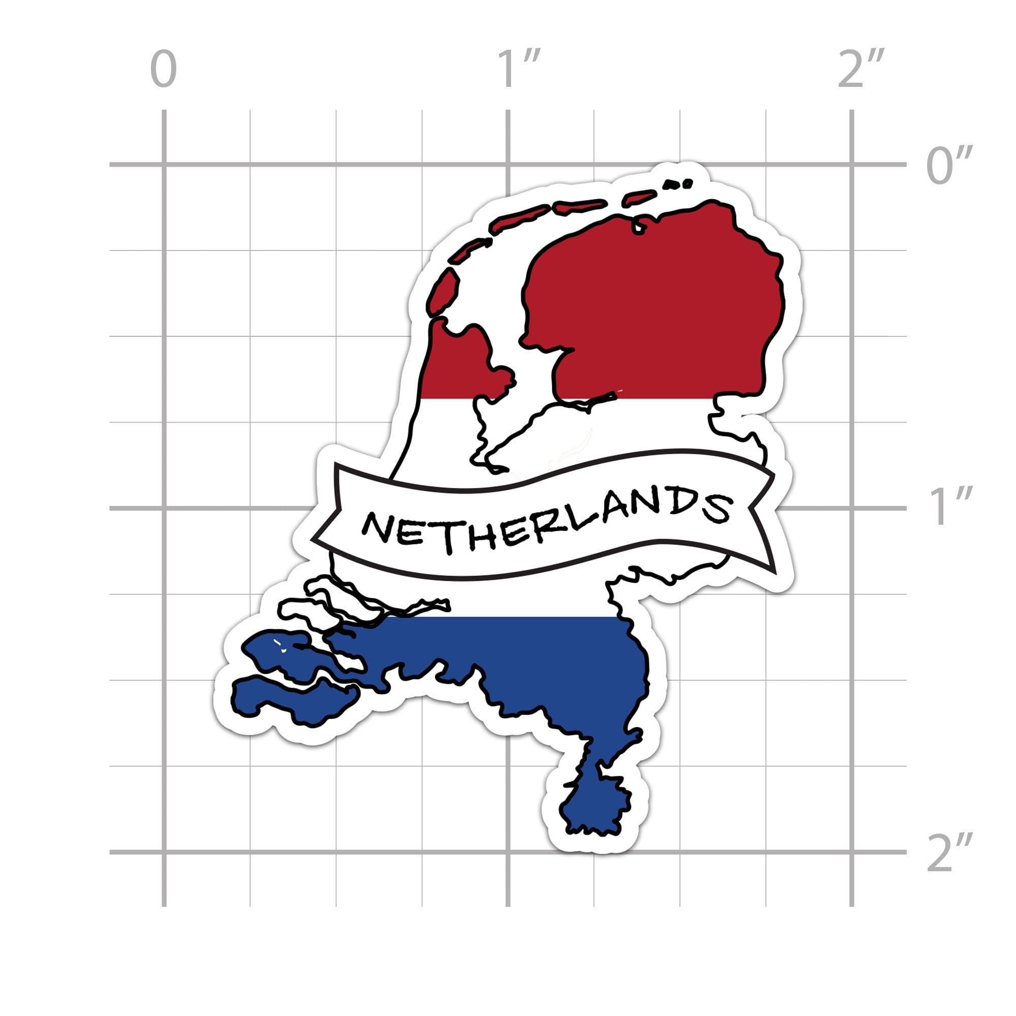 Dutch Shaped T Flag Sticker for water bottle phone tumbler hard ...