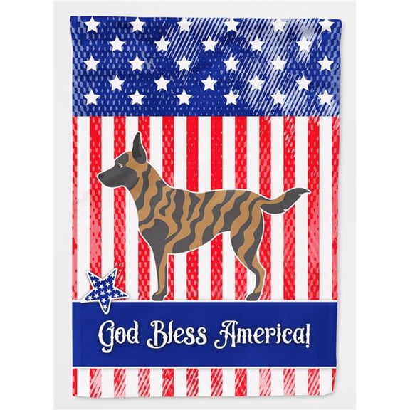 Dutch Shepherd American Flag Canvas House Size