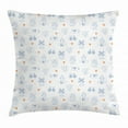 thumbnail image 1 of Dutch Throw Pillow Cushion Cover, Traditional Holland Culture Elements with Doodle Style Clogs Bicycles, Decorative Square Accent Pillow Case, 16 X 16 Inches, Orange Navy Blue and White, by Ambesonne, 1 of 2