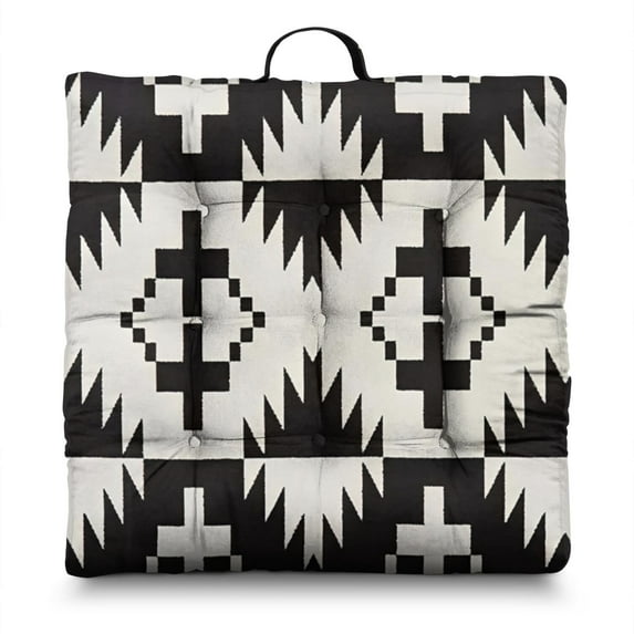 Dutch Velvet Meditation Pillow, Boho Floor Cushion, Meditation Pillows for Sitting on Floor, Square Cushion for Yoga and Relaxing, 22'' x 22''