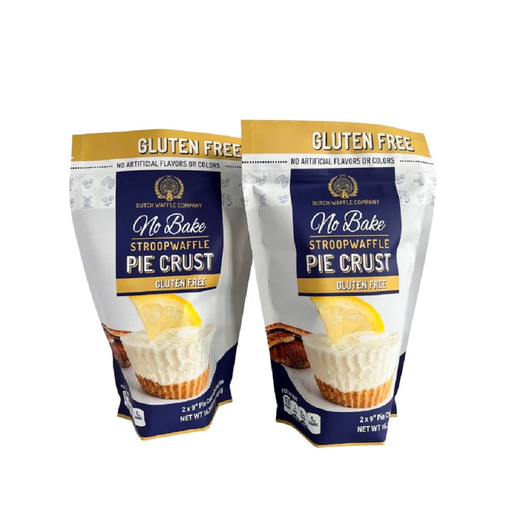 Dutch Waffle Company No Bake Stroopwafel Pie Crust, Gluten-Free, (2) 1 lb. pouches. Makes (4) 9" Pie Crusts