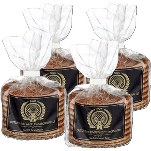 Dutch Waffle Company Stroopwafel, Caramel Flavor, 32 Cookies in (4) 8-Count Bags