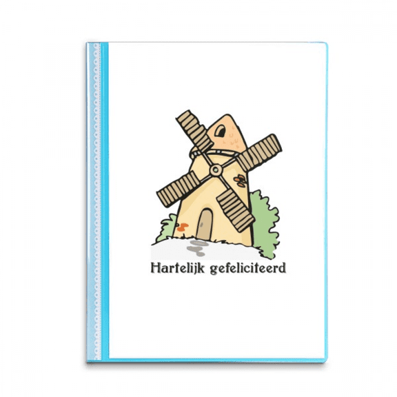 Dutch Windll Landscape Birthday Book Sheet Protectors Portfolio Binder Folder