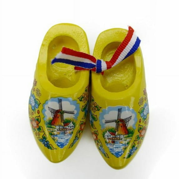 Dutch Wooden Shoes Deluxe Yellow