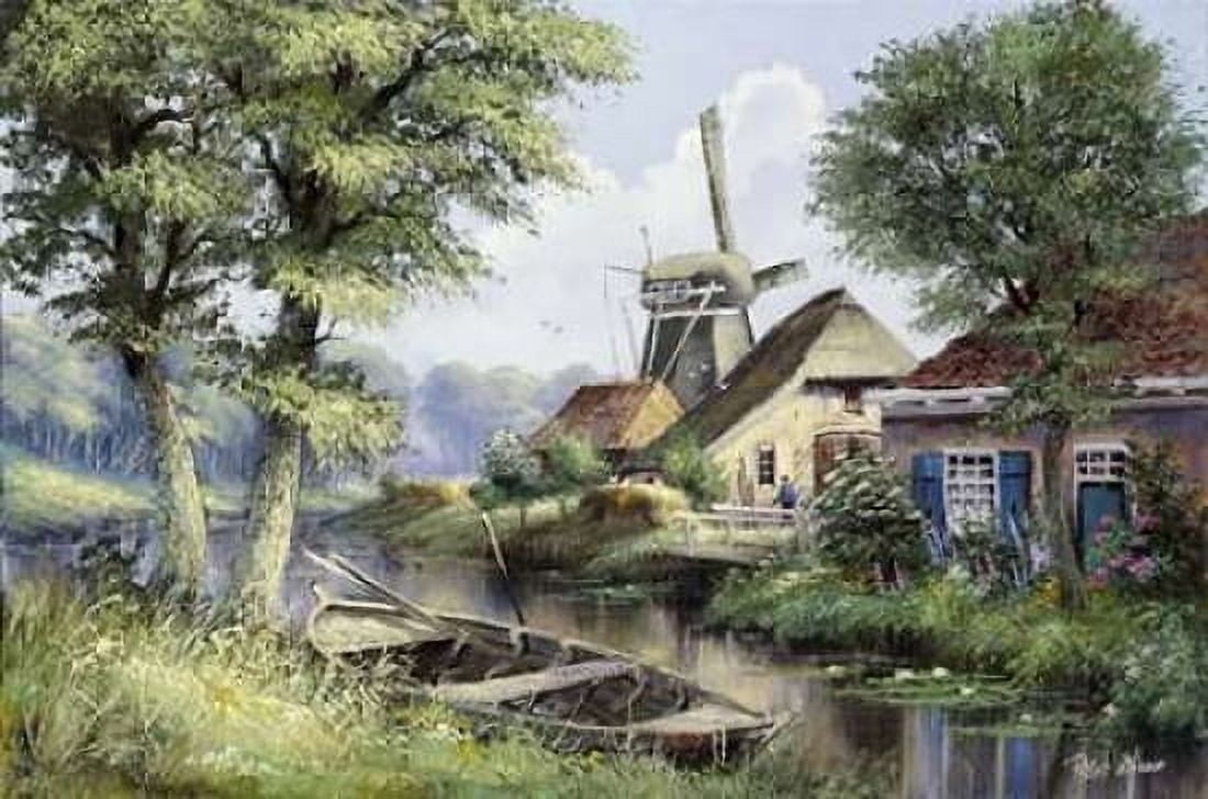 Dutch country scene Canvas Art - Reint Withaar (12 x 18)