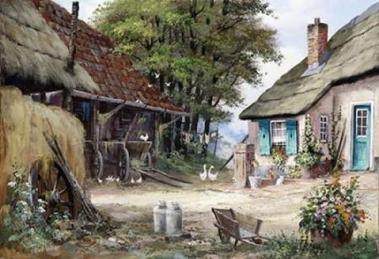 Dutch country scene Canvas Art - Reint Withaar (20 x 28)