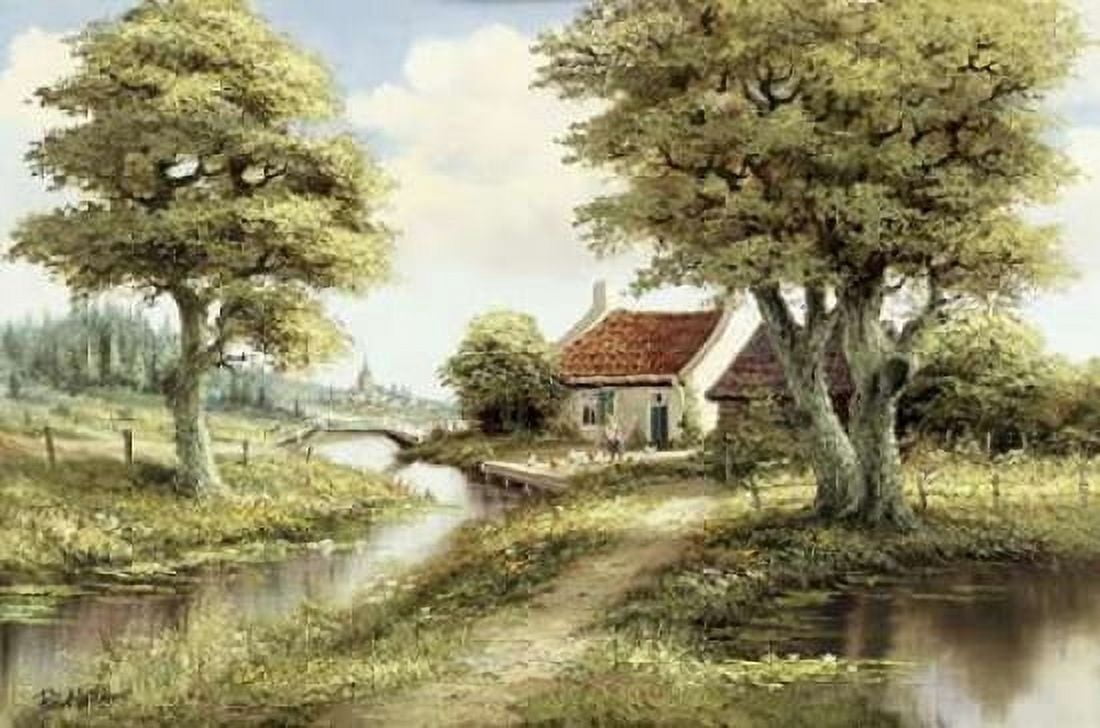 Dutch country scene Canvas Art - Reint Withaar (24 x 36)