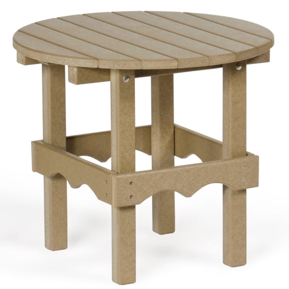 DutchCrafters 20-Inch Outdoor Patio Side Table, Recycled Poly Lumber (Weatherwood)