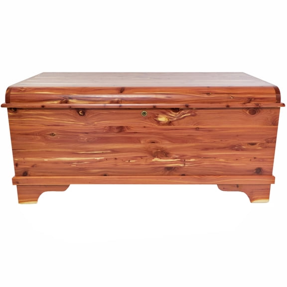 DutchCrafters 41" Solid Cedar Hope Chest with Lock & Key – Aromatic Red Cedar Lined Storage Trunk & Blanket Chest, Storage Bench for Bedroom, Amish Made Wood Trunk, Made in USA