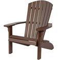 thumbnail image 1 of Amish-Made HDPE Poly Fanback Adirondack Chair, Amish Made in USA (Brown), 1 of 9