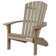 thumbnail image 1 of Amish-Made HDPE Poly Fanback Adirondack Chair, Amish Made in USA (Weatherwood), 1 of 9