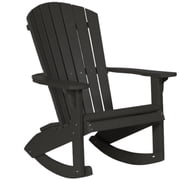 DutchCrafters HDPE Poly Outdoor Adirondack Rocking Chair, Amish Made Black