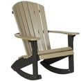 thumbnail image 1 of Amish-Made HDPE Poly Outdoor Adirondack Rocking Chair, Amish Made (Weatherwood & Black), 1 of 4