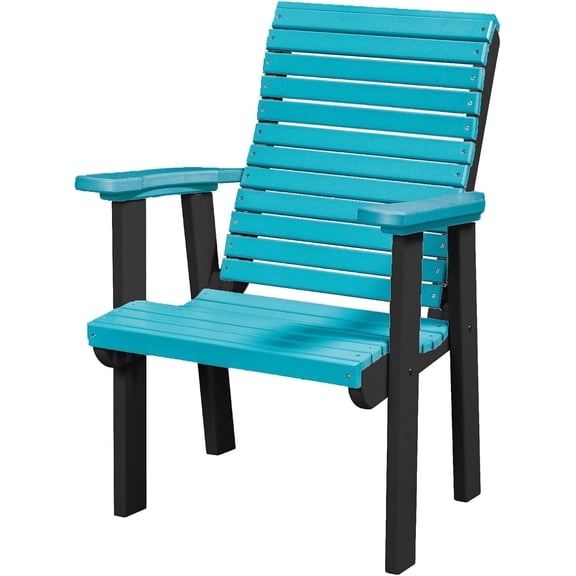 DutchCrafters Modern Horizontal Slat High Back Poly Outdoor Patio Chair