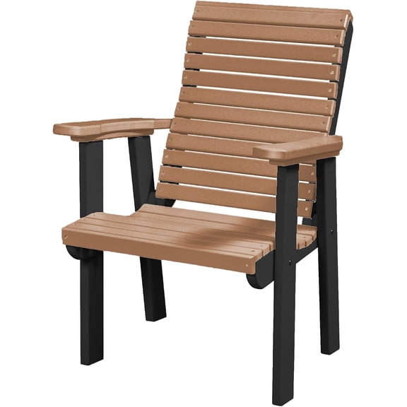 DutchCrafters Modern Horizontal Slat High Back Poly Outdoor Patio Chair