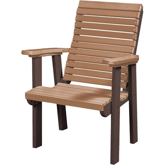 DutchCrafters Modern Horizontal Slat High Back Poly Outdoor Patio Chair