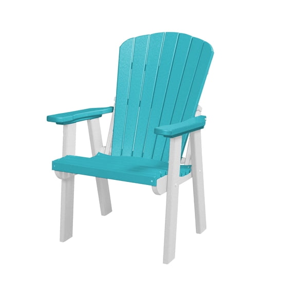 Amish-Made Plastic Poly Adirondack Outdoor Patio Chair with Slat Fan Back - Amish Made in USA 
