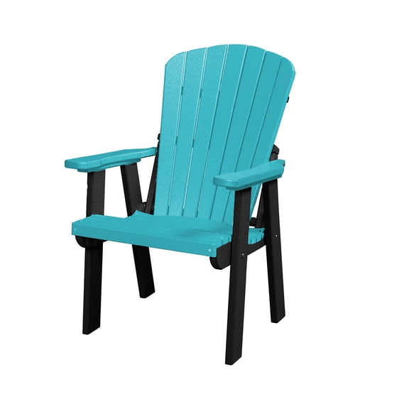 DutchCrafters Plastic Poly Adirondack Outdoor Patio Chair with Slat Fan Back - Amish Made in USA