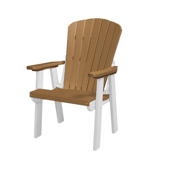 DutchCrafters Plastic Poly Adirondack Outdoor Patio Chair with Slat Fan Back - Amish Made in USA 