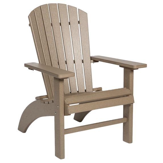 DutchCrafters Poly Fanback EZ-Access Adirondack Chair (Weatherwood)