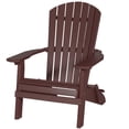 thumbnail image 1 of Amish-Made Recycled Poly Folding Adirondack Chair with Arms (Burgundy), 1 of 6