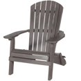 thumbnail image 1 of Amish-Made Recycled Poly Folding Adirondack Chair with Arms (Rustic Gray), 1 of 6