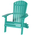 thumbnail image 1 of Amish-Made Recycled Poly Folding Adirondack Chair with Arms (Turquoise Blue), 1 of 6