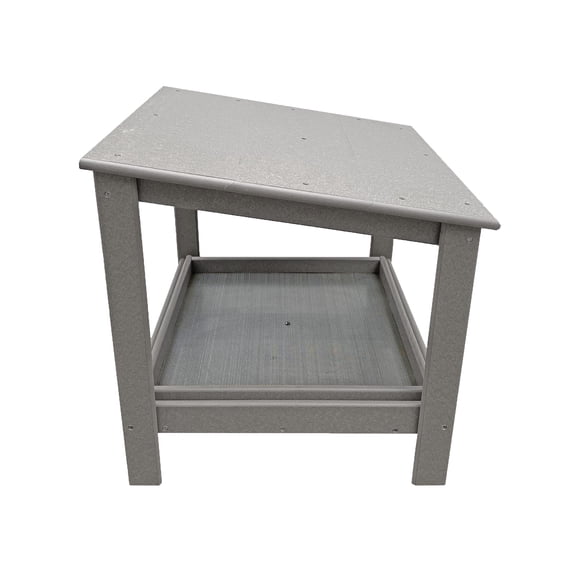 DutchCrafters XL Covered Ground Poly Bird Feeder, Removable Tray, Light Gray