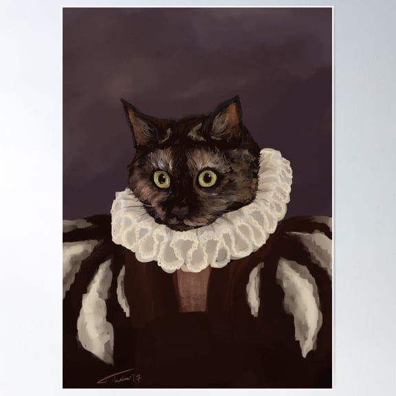 Dutchess Cat Poster Wall Art, Modern Wall Decor For Living Room Bedroom, 8x12 UNFRAMED