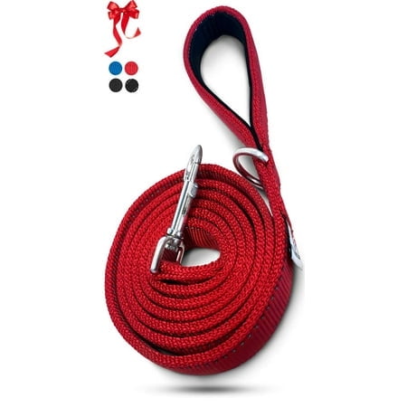 Dutchy Brand Ultra Strong Heavy Duty Reflective Training Dog Leash for Big, Medium, Small Dogs, Padded Handle for Strong Dogs 6 ft, Red