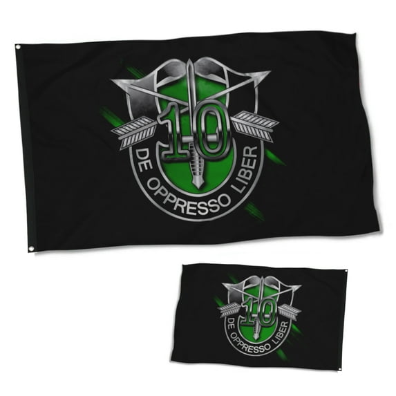Dutern Double Sided 10th Special Forces Group Numeral Flag Banner 3 Ply with Brass Grommets 12x18 Inch