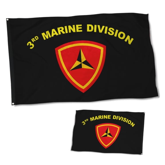Dutern Double Sided 3rd Division Military Flag Banner 3 Ply with Brass Grommets 2x3 Feet