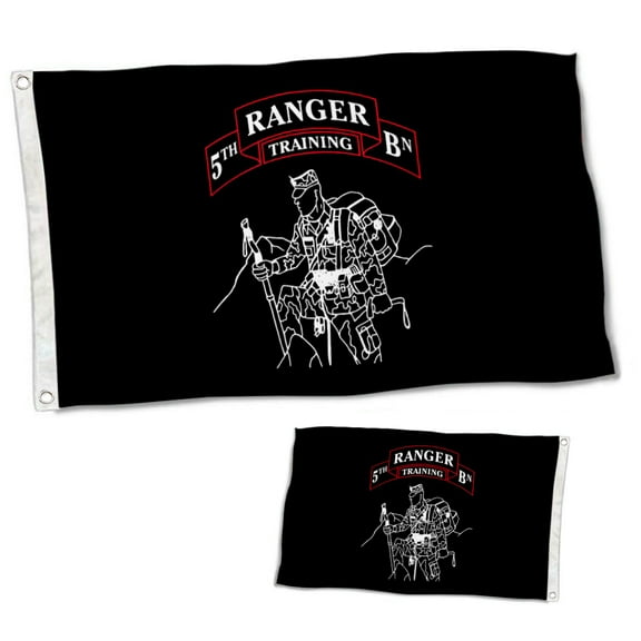 Dutern Double Sided 5th Ranger Training Battalion Flag Banner 3 Ply with Brass Grommets 2x3 Feet