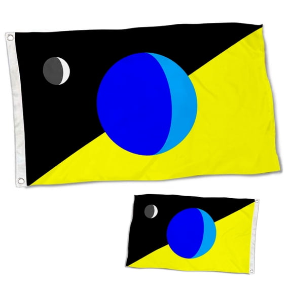 Dutern Double Sided Abstract Earth Flag Banner 3 Ply with Brass Grommets 2x3 Feet