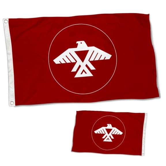 Dutern Double Sided Anishinaabe First Nations People Flag Banner 3 Ply with Brass Grommets 2x3 Feet