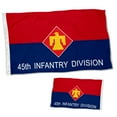 thumbnail image 1 of Dutern Double Sided Army 45th Infantry Division Flag Military Banner 3 Ply with Brass Grommets 12x18 Inch, 1 of 4