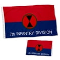 thumbnail image 1 of Dutern Double Sided Army 7th Infantry Flag Banner 3 Ply with Brass Grommets 3x5 Feet, 1 of 4